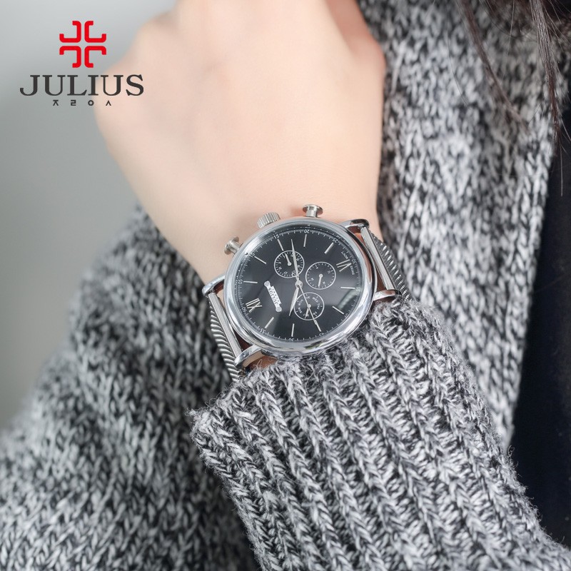 Đồng hồ nam JULIUS Hàn Quốc JAH-090 máy dây kim loại ( 2 màu )