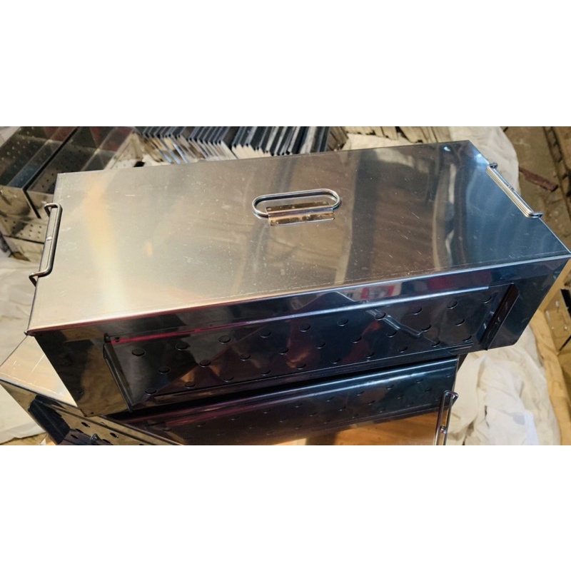 Hộp hấp dụng cụ inox 40x18x12cm