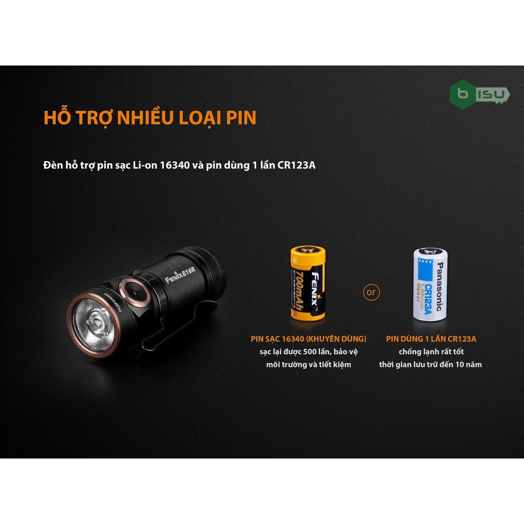 ĐẠI LÝ ĐỘC QUYỀN FENIX - Đèn pin Fenix - E18R - 750 Lumens