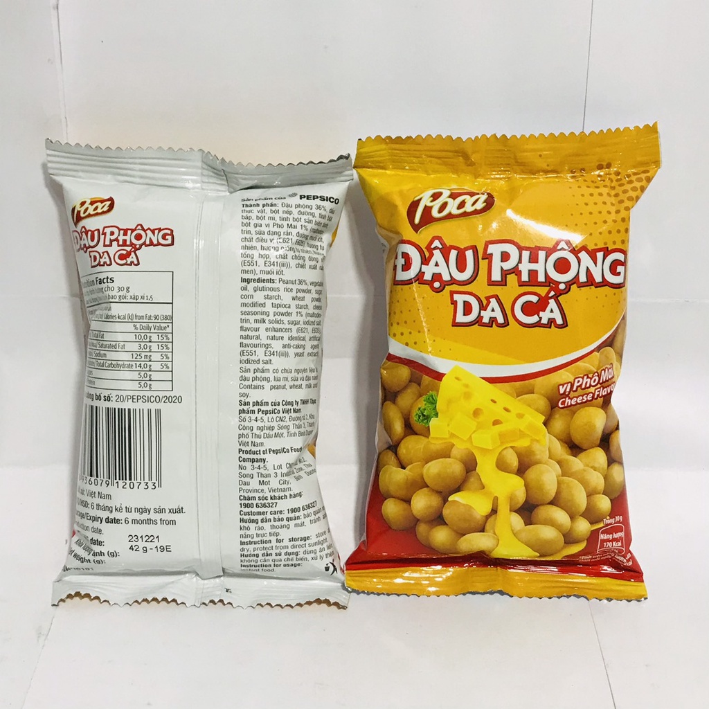 Đậu phộng da cá Poca Nutz các vị gói 42g