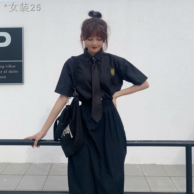 Đại học phong cách lớp quần áo sơ mi mùa hè phù hợp với váy jk đồng phục chính hãng dài rộng rãi ngắn tay nữ si | BigBuy360 - bigbuy360.vn