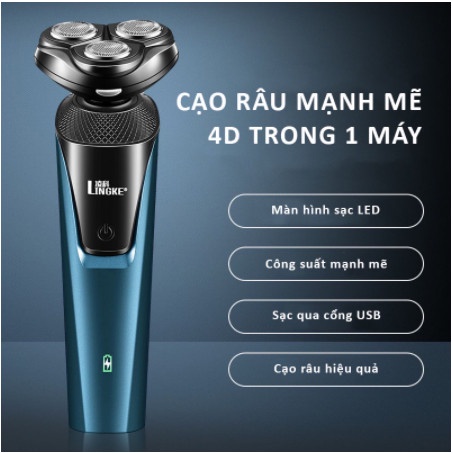 Máy cạo râu đa năng 3 lưỡi kép , Máy cạo râu cạo sát, êm, sạc pin nhanh, chống nước 8806