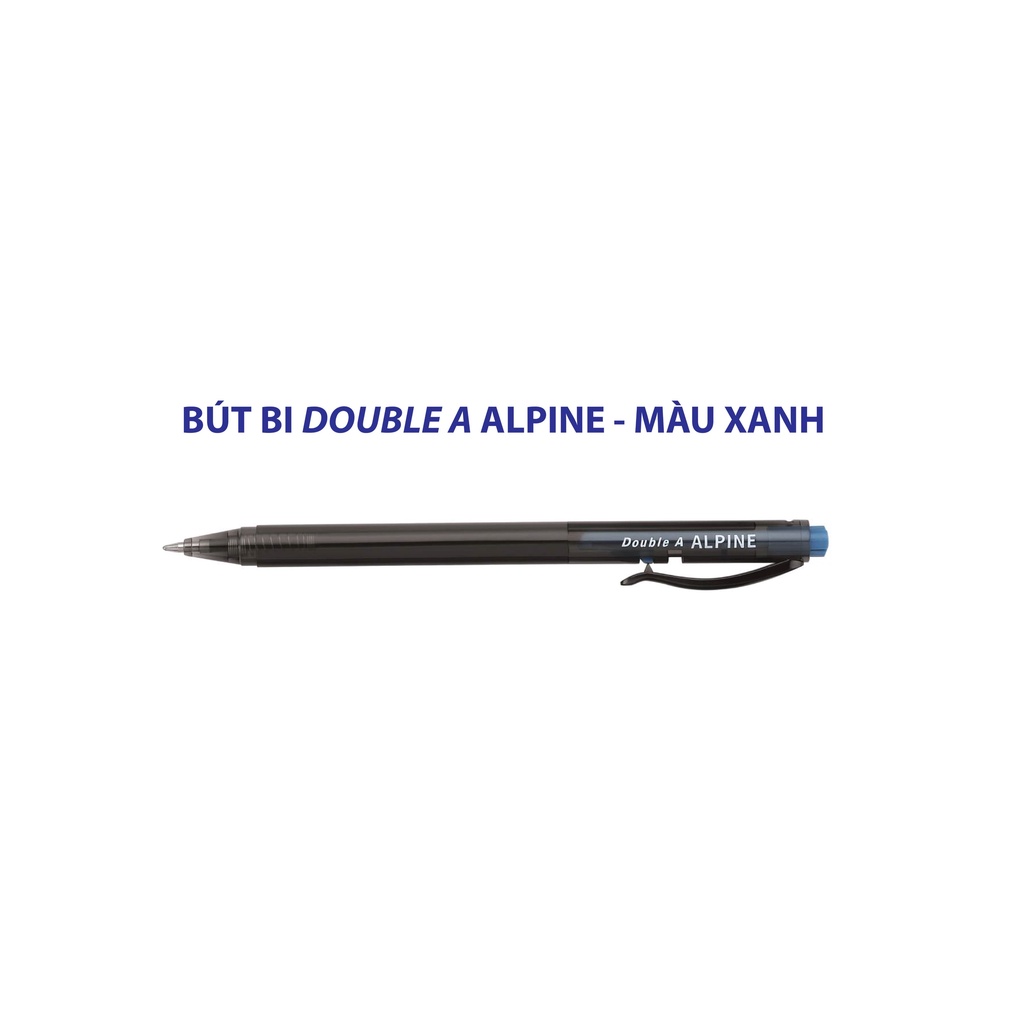 Hộp 12 cây Bút Bi Alpine Double A màu xanh ngòi 0.7mm