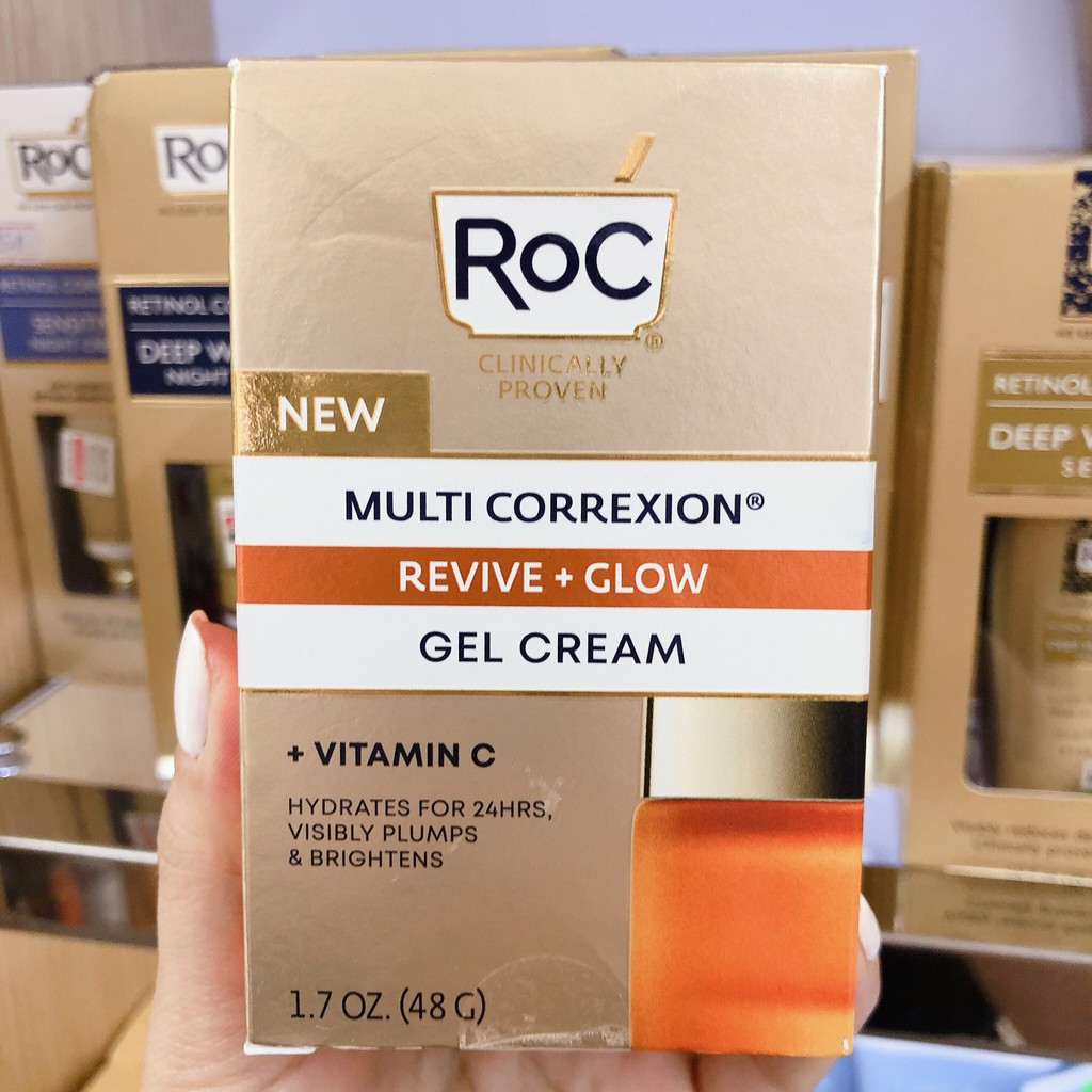 Kem Dưỡng Roc Multi Correxion Revive + Glow Gel Cream Vitamin C  ( 48g )