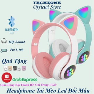 Headphone Tai Mèo Bluetooth , Tai Nghe Có Mic Tốt Nhất Led Đổi Màu, Âm Thanh Trung Thực, Siêu Đáng Yêu, Bảo Hành 1 Năm