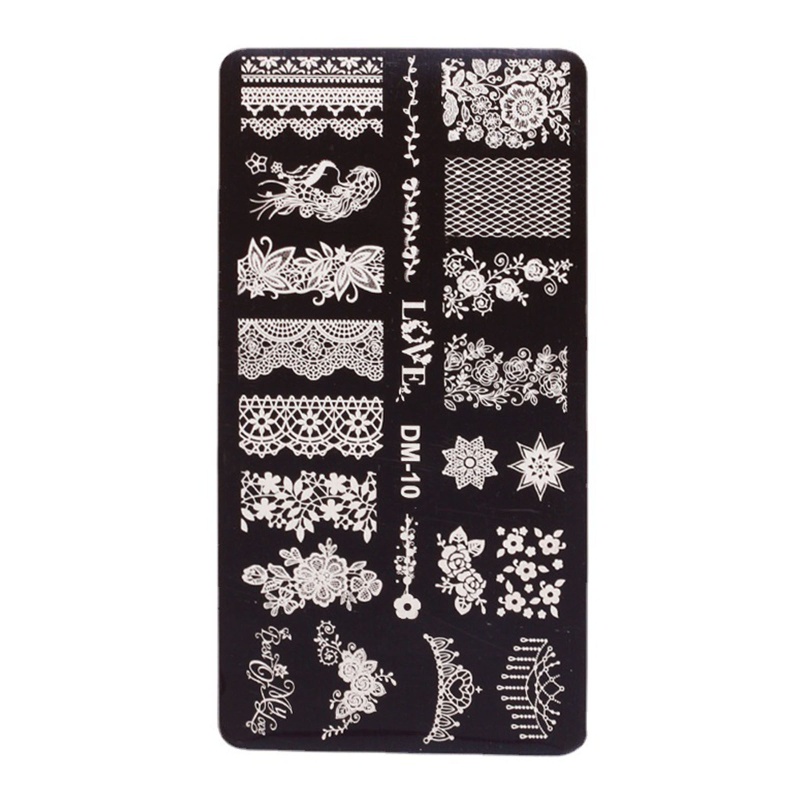 Khuôn Trang Trí Móng Tay Bằng Kim Loại Họa Tiết Hoa Bướm Xinh Xắn