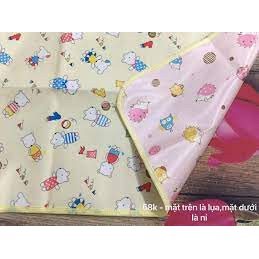 Chiếu Lụa Chống Thấm Cao Cấp, Chiếu Cao Su Điều Hòa 3D Xinh Yêu Cho Bé