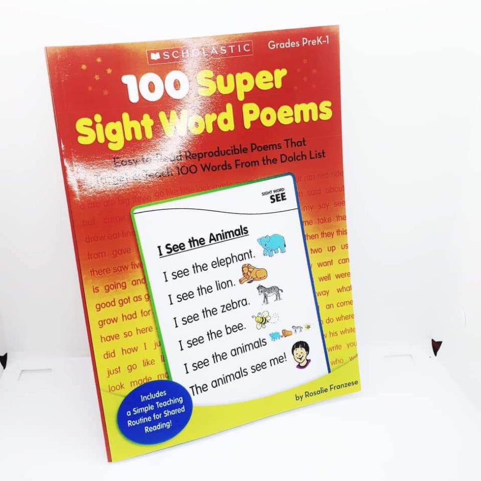 Sight word 4q - poetry pages ,100 super, sight word trees,very first khổ A4 kèm file nghe