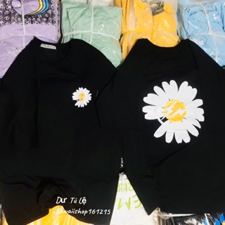 Full Ảnh thật áo phông hoa cúc (SỈ 29K)tay lỡ form rộng unisex nam nữ
