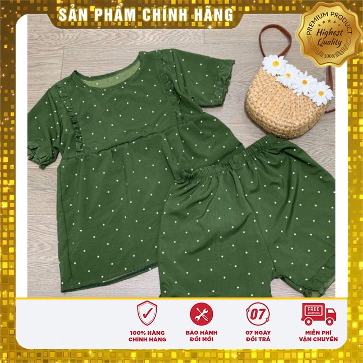 🌻 GIÁ SHOCK-BỘ THUN ĐÙI BABYDOLL CHẤM BI G020 -MUA NGAY-🚀👍👚 SALE