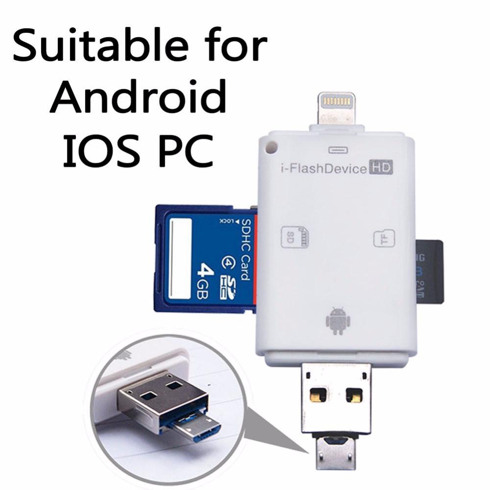 FlashDevice Đầu Đọc Thẻ Nhớ SD/TF Dành Cho IPhone/IPad/ Android OS