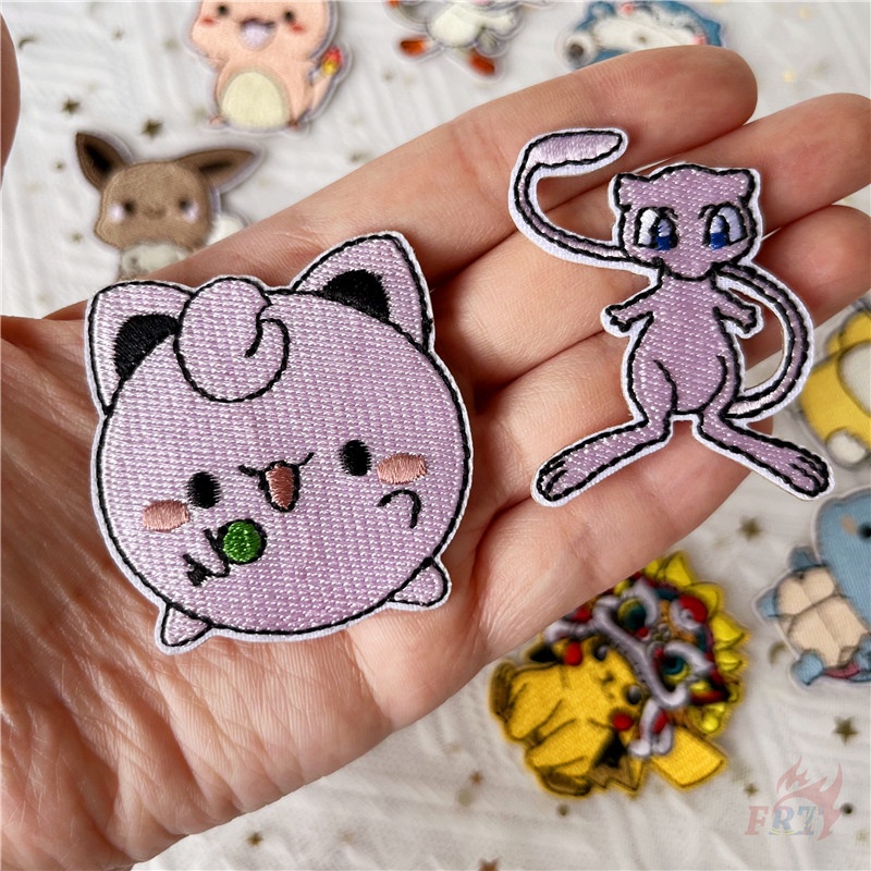 ✿ Miếng Dán Tự Dính Hình Pokemon GO - Pikachu / Psyduck / Bulbasaur ✿ 1 Huy Hiệu Thêu Ủi Quần Áo Hình Anime