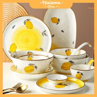 Bát đĩa sứ cao cấp , chén dĩa sứ đồ dùng bàn ăn Holame