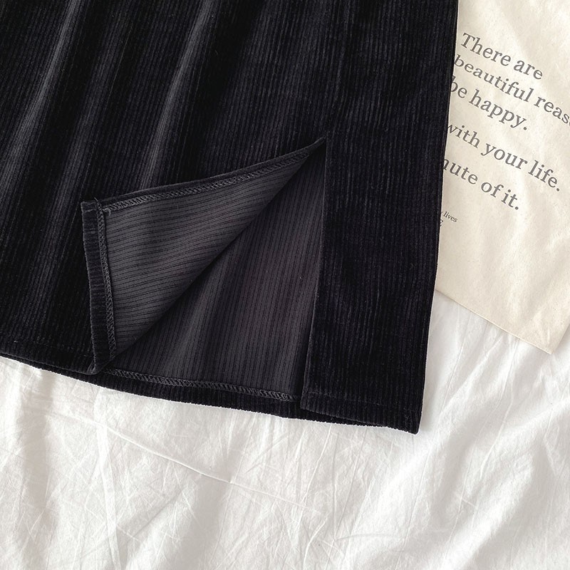 Chân váy nhung cạp chun dáng dài ulzzang 60080 | BigBuy360 - bigbuy360.vn