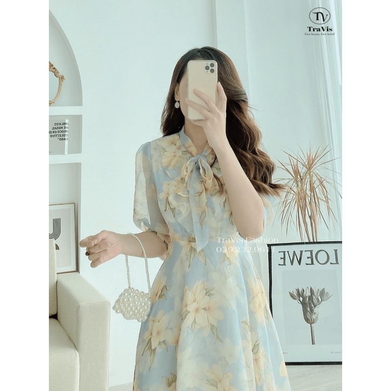 ĐẦM XÒE VOAN HOA SANG TRỌNG  - THỜI TRANG TÔN DÁNG , SANG CHẢNH QUÝ PHÁI CHO CÁC NÀNG KOKO MI FASHION