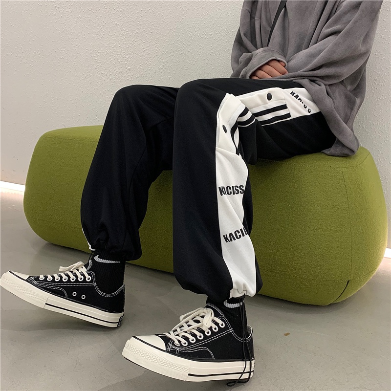 Quần ống rộng màu nhuộm phong cách Nhật Bản thời trang cho nam size M-2XL