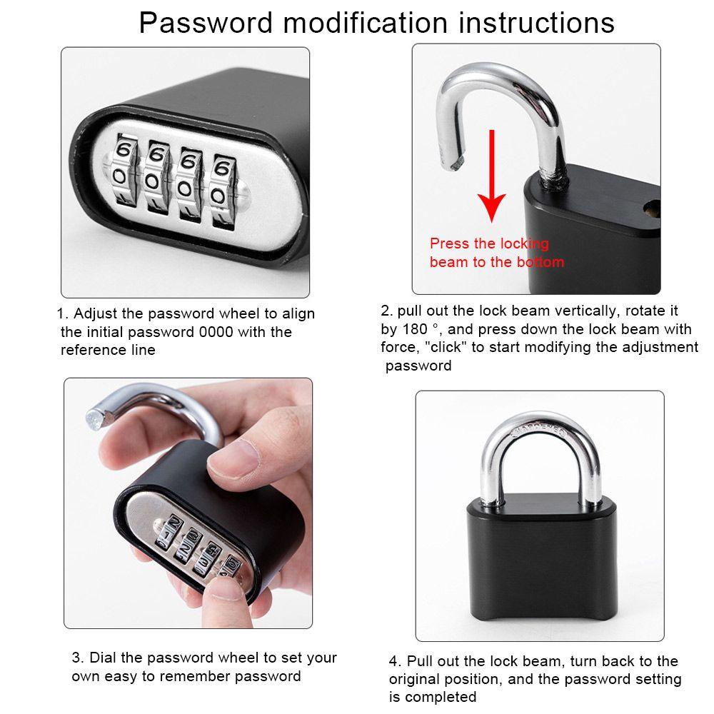 ESPO Ổ Khóa Kết Hợp 4 Chữ Số Bằng Hợp Kim Kẽm Dày Dặn Màu Sắc Đa Dạng