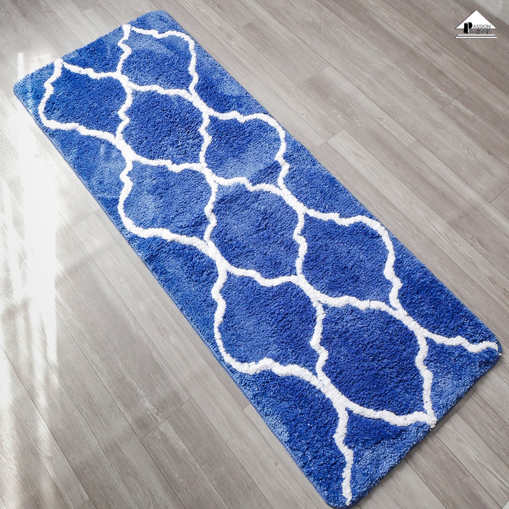 Thảm Lau Chân Trang Trí 45x120cm Hoa Văn Vương Miệng PA9646