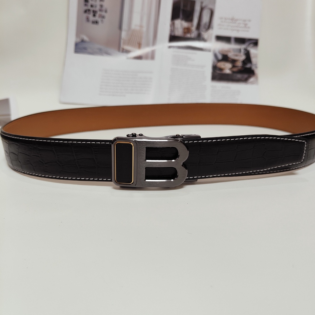 Thắt lưng da BURBERRY bản rộng 3.5cm 2022 phong cách doanh nhân cho nam