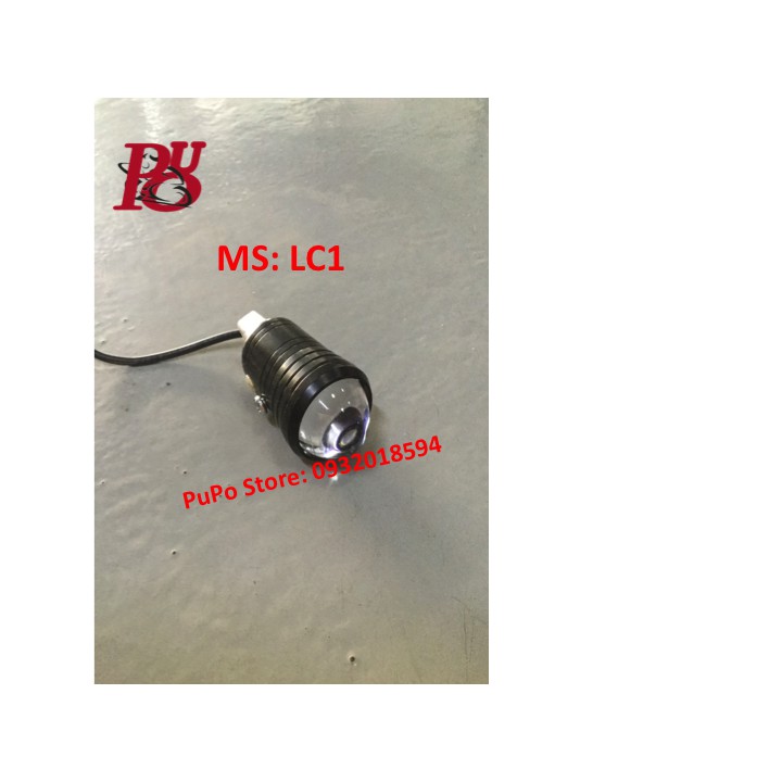 ĐÈN LED CẦU 1 BÓNG - Đèn led trợ sáng U3 gương cầu gắn xe máy