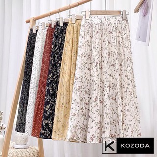 Chân váy voan hoa nhí 2 lớp tầng ulzzang siêu xinh Quảng Châu nhiều màu vintage Kozoda Cv28