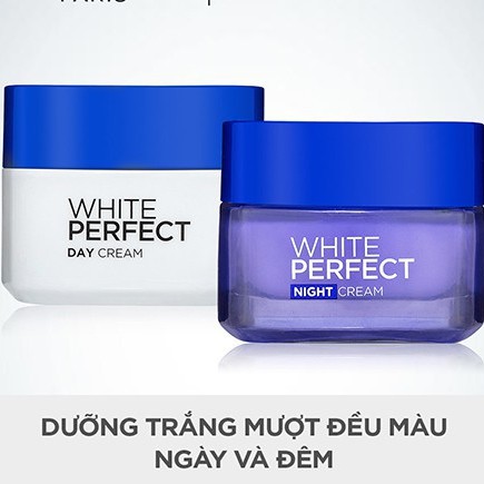 Kem dưỡng da trắng mượt đều màu ngày và đêm L'Oreal Paris White Perfect