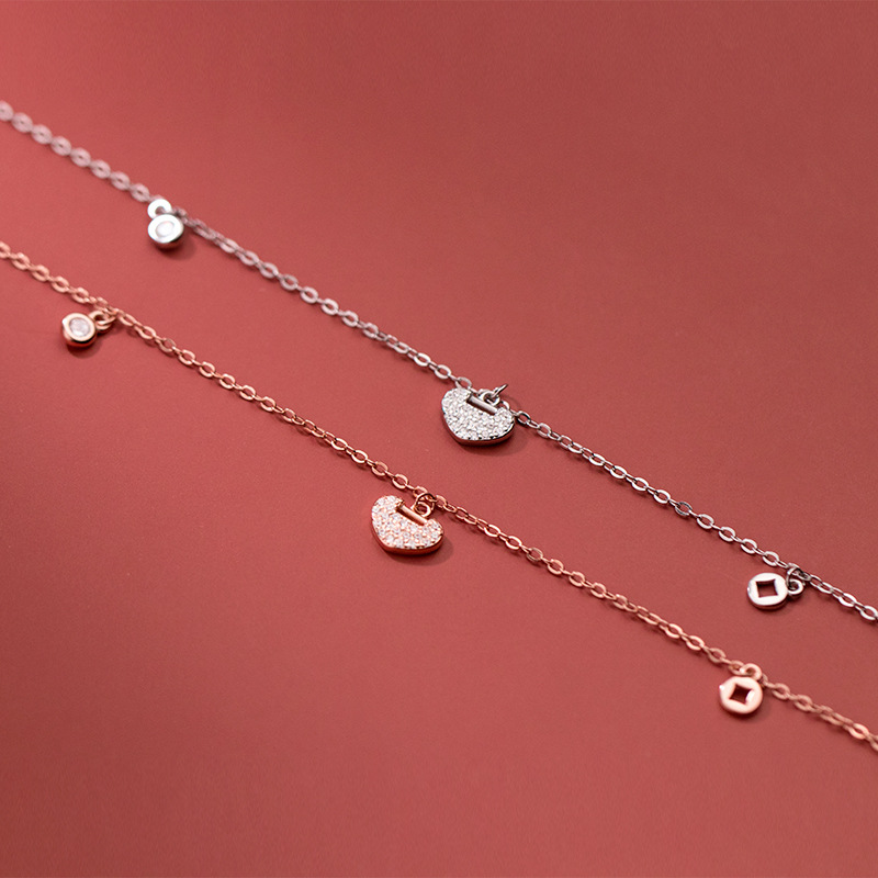 Lắc Chân Mạ Bạc 925 Đính Đá Đơn Giản Thời Trang | BigBuy360 - bigbuy360.vn