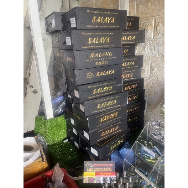 Combo ốc lốc máy nhiều dòng xe salaya chính hãng inox 304 mẫu đầu SO3
