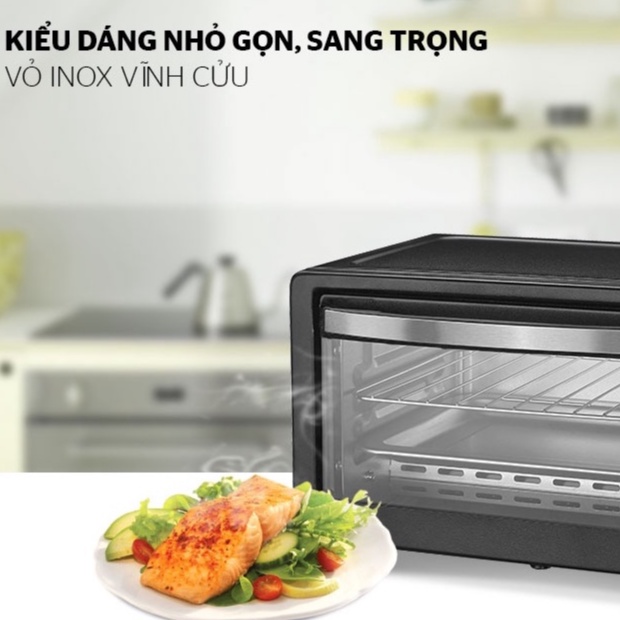 Lò nướng mini Sunhouse nướng bánh mì SHD4206 10l 4 chế độ công nghệ Halogen tiết kiệm điện - HAPOS