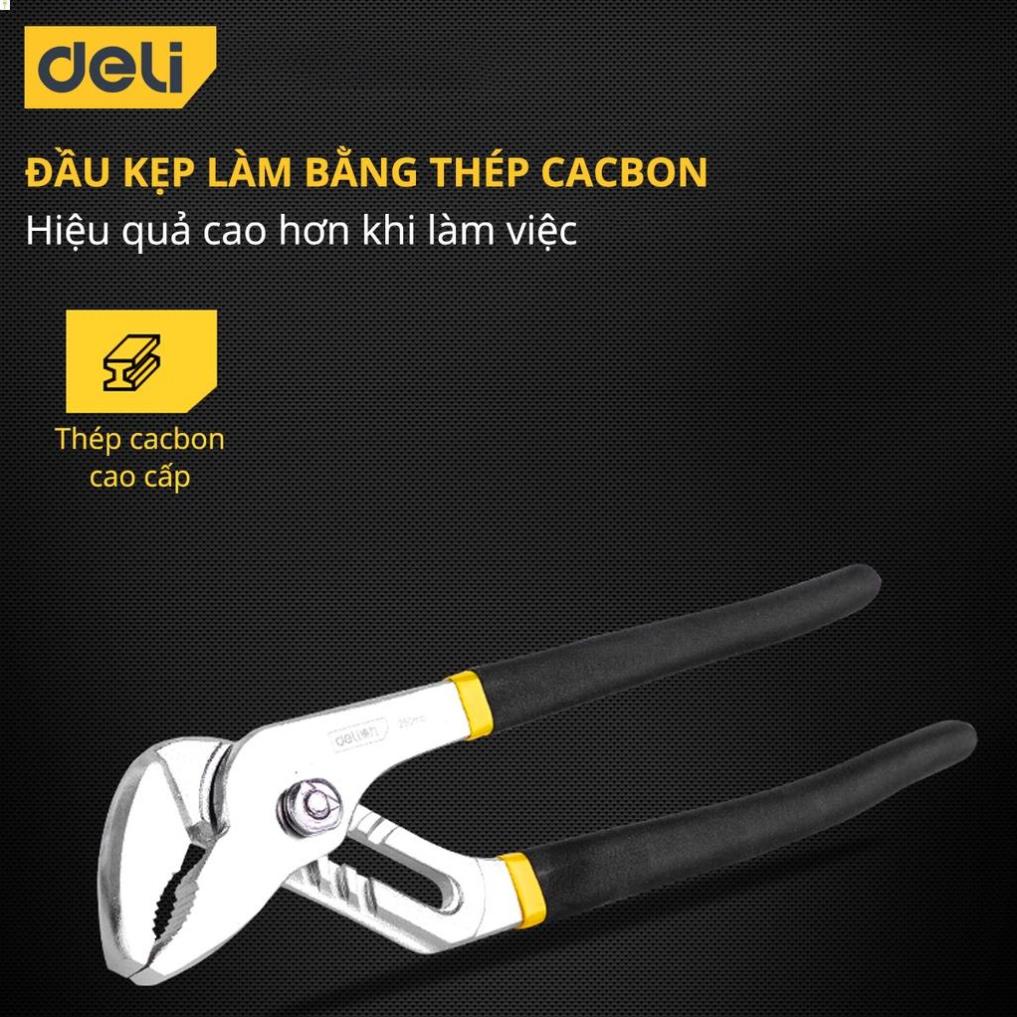 Kìm Mỏ Quạ Deli 10 Inch Cao Cấp - Giúp Giữ, Kẹp, Cắt Vật Dụng, Dành Cho Thợ Điện Nước Chuyên Nghiệp - DL2610 .
