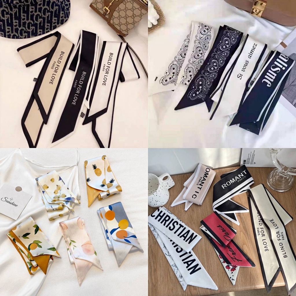 Dây buộc tóc thắt nơ ruy băng đa năng thời trang