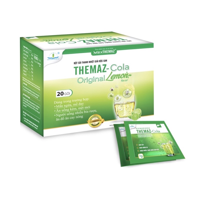 Bột sủi thanh nhiệt THEMAZ - Cola Original hộp 20 gói