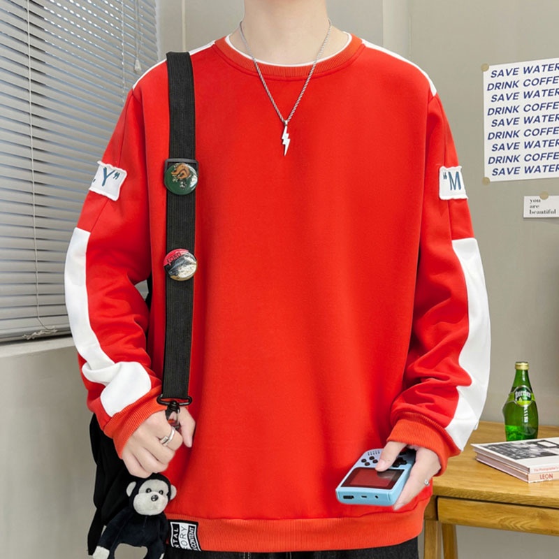 Áo Thun Nam Dài Tay Cổ Tròn Kiểu Hàn Quốc