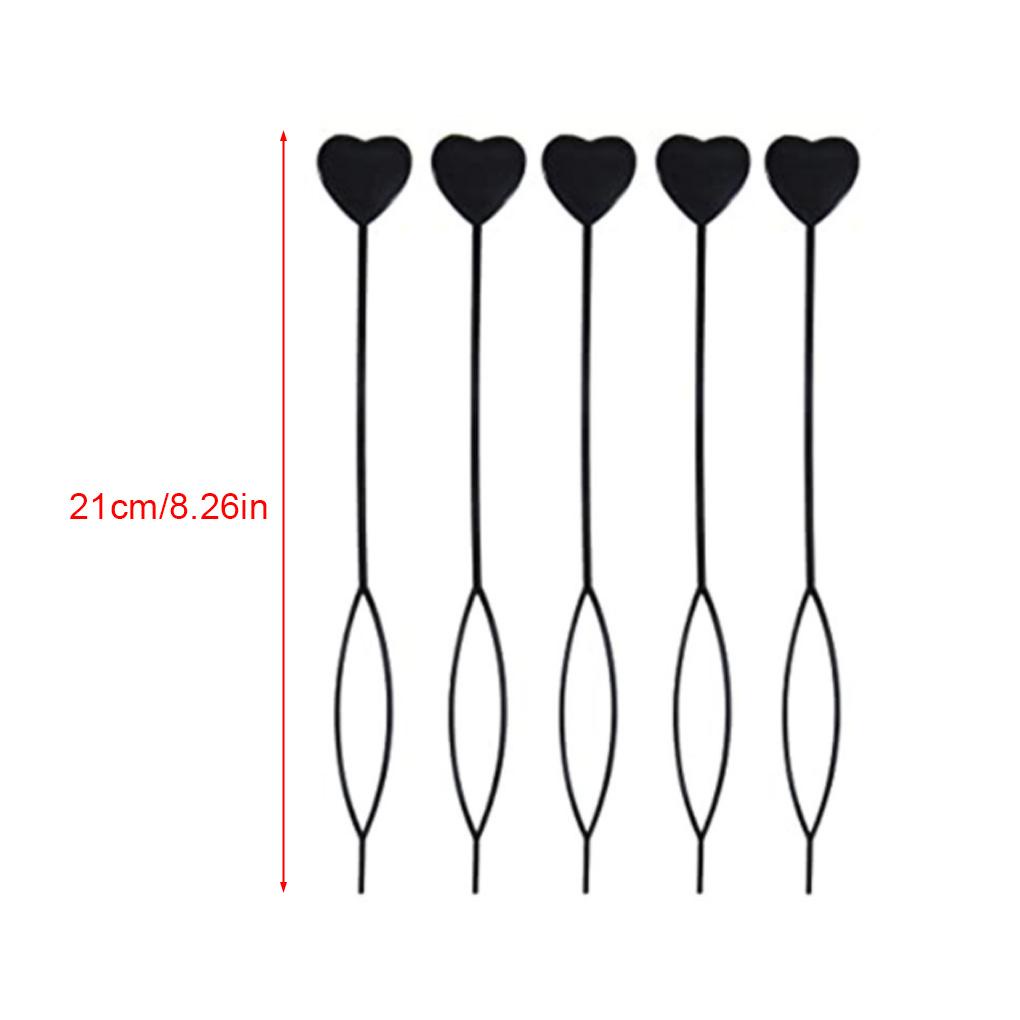 Set 5 Kẹp Tóc Tự Động Bằng Nhựa Màu Đen Dùng Tạo Kiểu Tóc Đẹp
