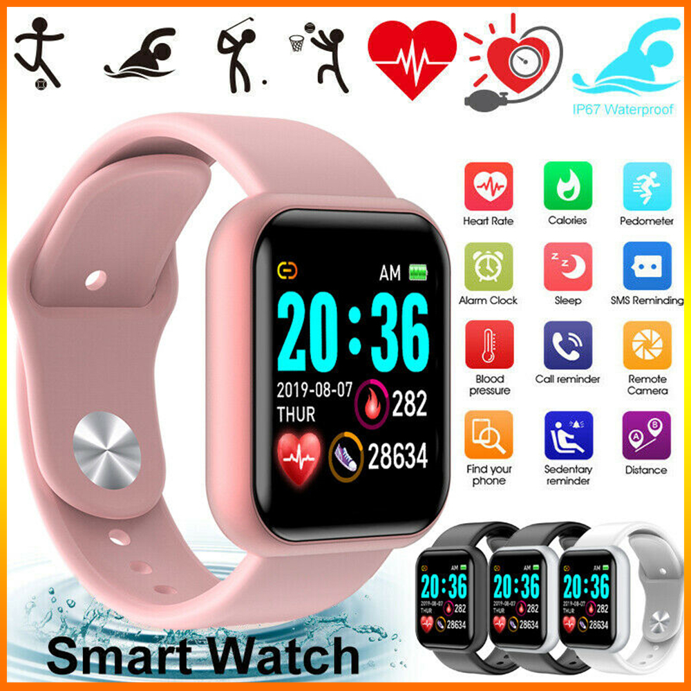 Fashion smart watch ladies male smartwatch electronic smart watch for android iOS new bluetooth smart watch y68 top fitness tracker wristband fitness tracker heart rate monitor