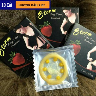 Bao Cao Su Storm 6 Hạt Bi To 10c