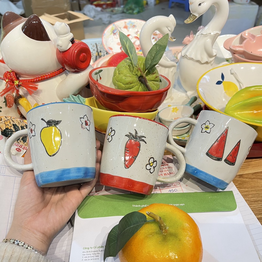 Cốc men tiêu dung tích 330ml cực kỳ đẹp