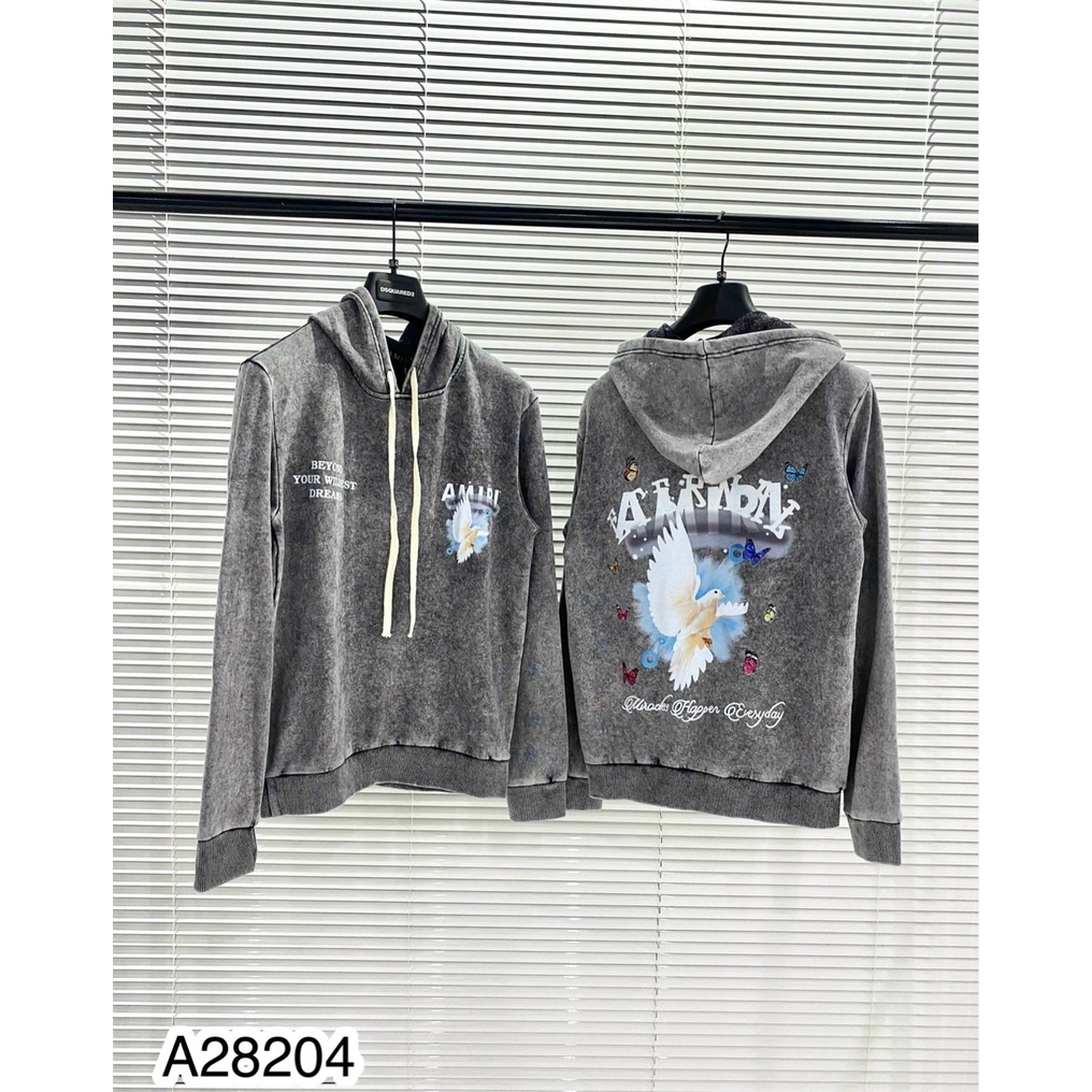 Áo Nỉ Hoodie Nam Xám In Hình Cao Cấp - Áo Hoodie Nam AMR In Chữ Cực Đẹp