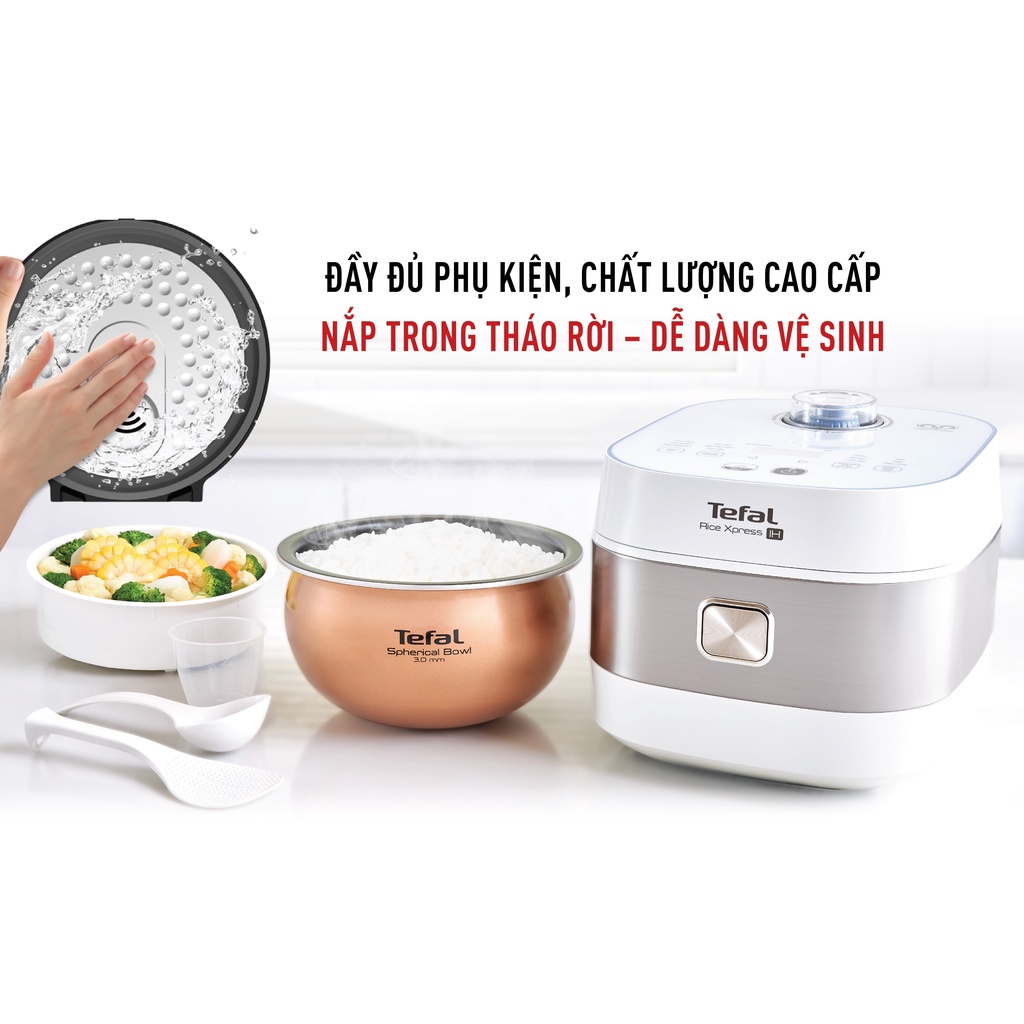 [Mã ELTEFALWL5 giảm 10% đơn 500K] Nồi cơm điện tử Tefal RK762168 - 1.5L, 1200W