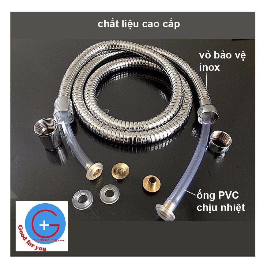 Dây xịt vệ sinh toilet inox 120cm giá rẻ các loại