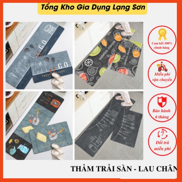 Thảm Trải Sàn - Thảm Lau Chân trải bếp chùi chân chống trơn trượt, trải bếp trang trí tiện lợi, sạch sẽ HOT