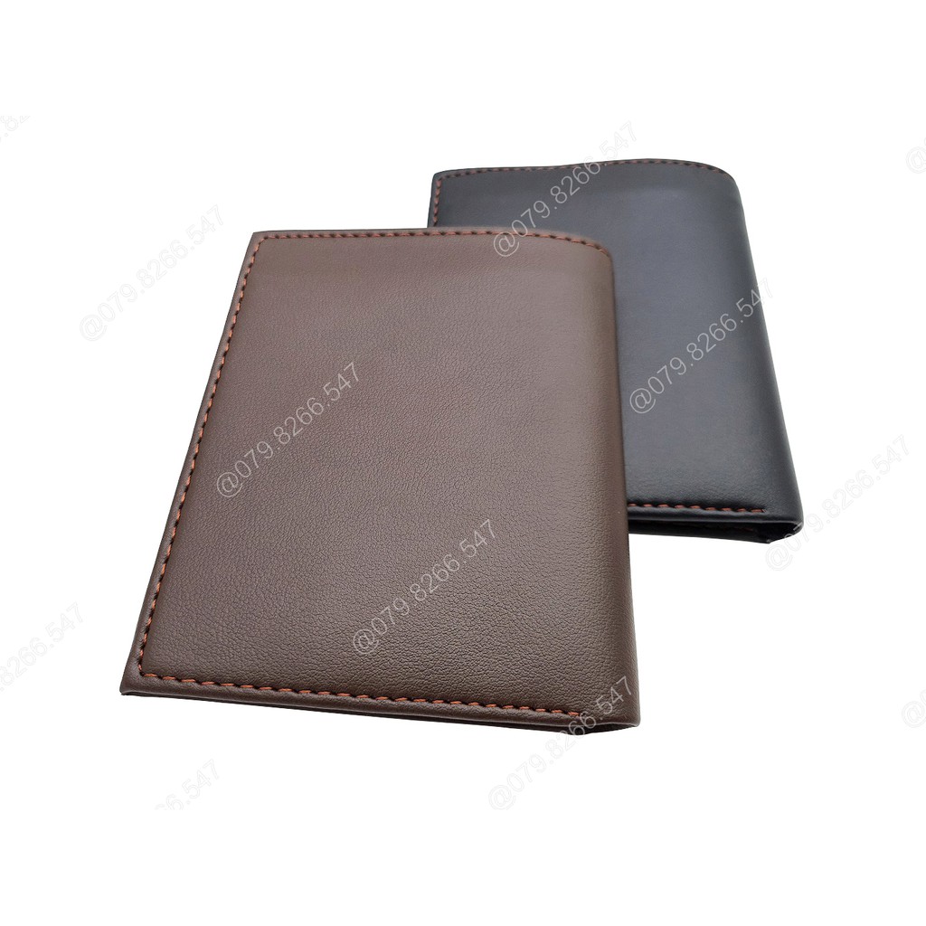 GIAO LOGO NGẪU NHIÊN  Ví nam da PU cao cấp BNGR-646, kiểu đứng, hàng tại xưởng, nhiều ngăn để giấy tờ