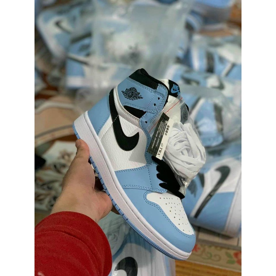 (HOT) [🔥FREESHIP - Trends🔥] 🔥GIÀY Thể Thao Jordan Low 1 Xanh Nhạt Cổ Cao, Giày Air Jordan University Blue High nam nữ | BigBuy360 - bigbuy360.vn
