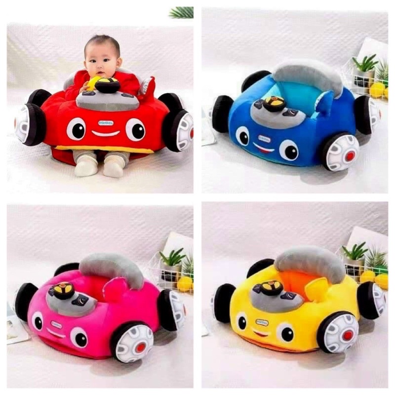 Ghế tập ngồi, ăn dặm hình thú nhồi bông cho bé, trẻ em sơ sinh cao cấp siêu cute nhiều màu được chọn mẫu (có bông sẵn)