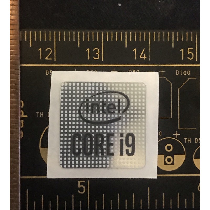 Miếng Dán Logo Intel Core I9 10th Gen 2020 Ori