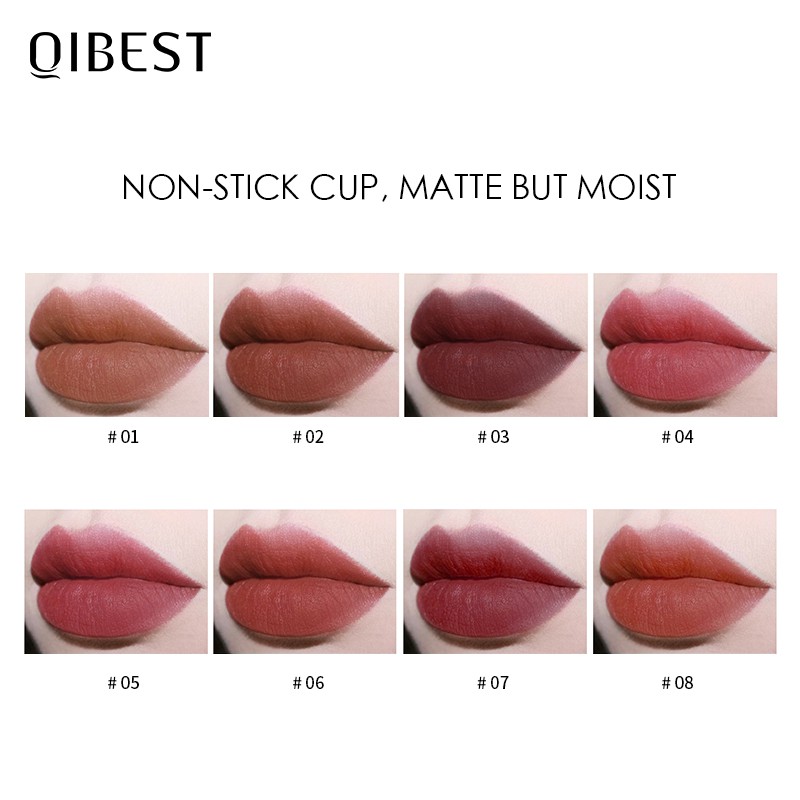 Bộ 8 Thỏi Son Kem Lì Qibest 130g Chống Thấm Nước Lâu Trôi Dưỡng Ẩm Mềm Mượt Cho Môi | BigBuy360 - bigbuy360.vn