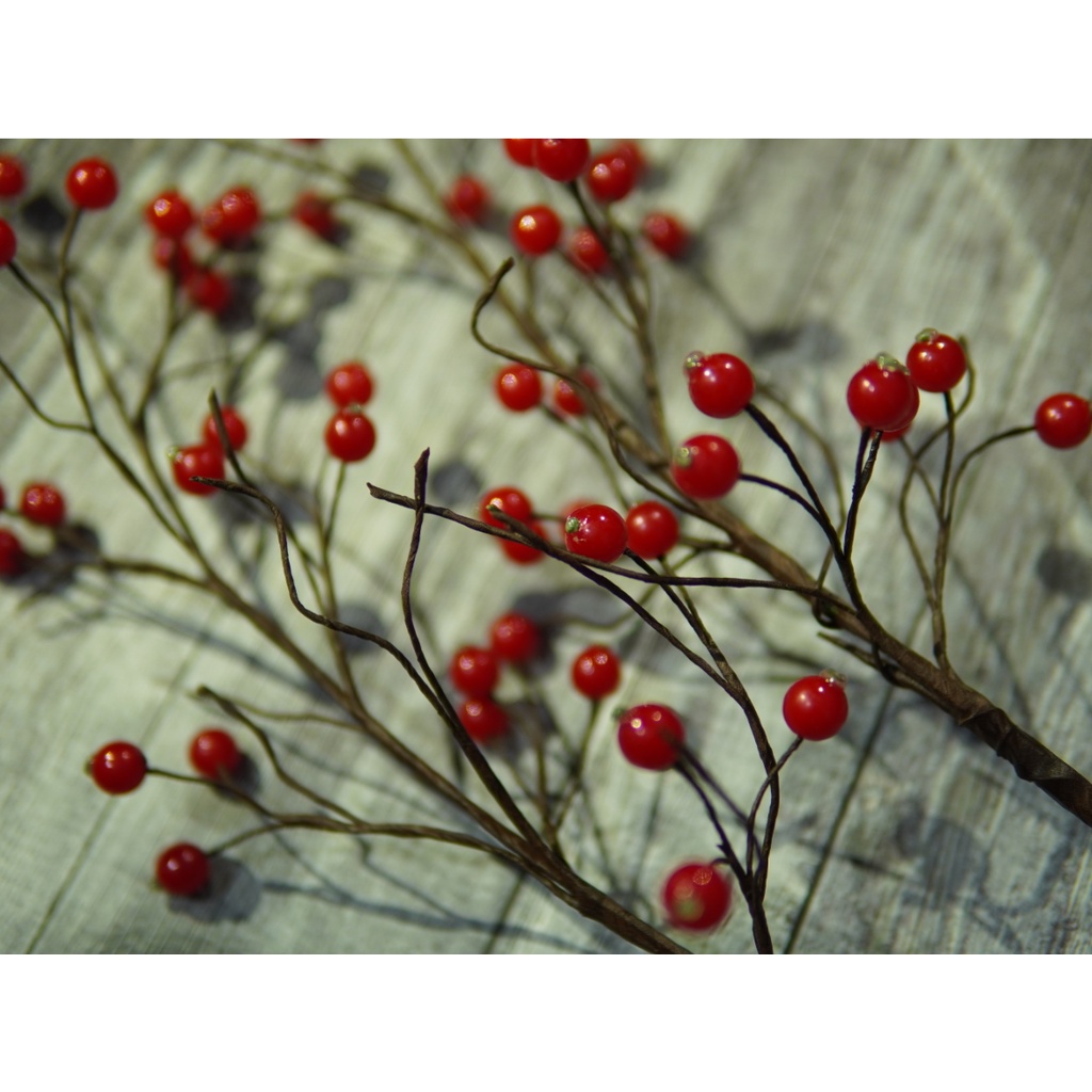 Đào đông đỏ handmade từ hạt nhựa cao cấp-75cm