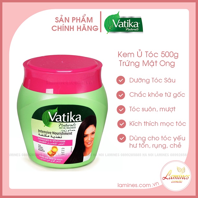 Kem Ủ Tóc Vatika Nuôi Dưỡng Sâu, Bảo Vệ Tóc, Chiết Xuất Trứng Mật Ong 500g - Vatika Intensive Nourishment Egg Honey