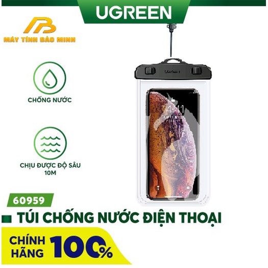 Túi đựng điện thoại UGREEN 60959 chống nước tiêu chuẩn IPX8 độ sâu 10m- Hàng chính hãng