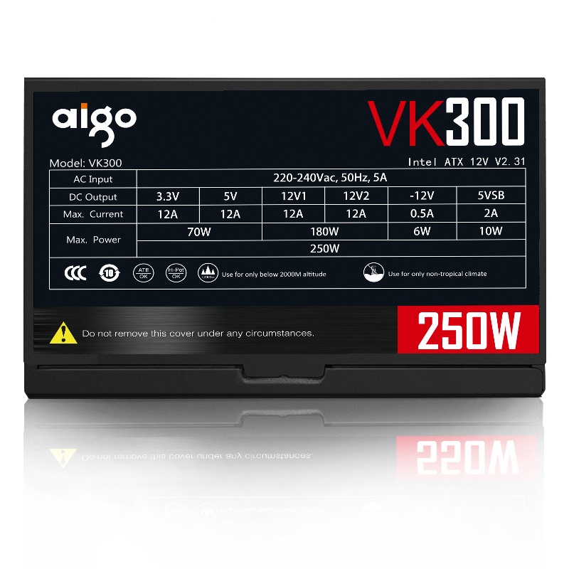 Nguồn Máy Tính AIGO VK550 500W | Chính Hãng Bảo Hành ĐỔI MỚI trong 36 Tháng